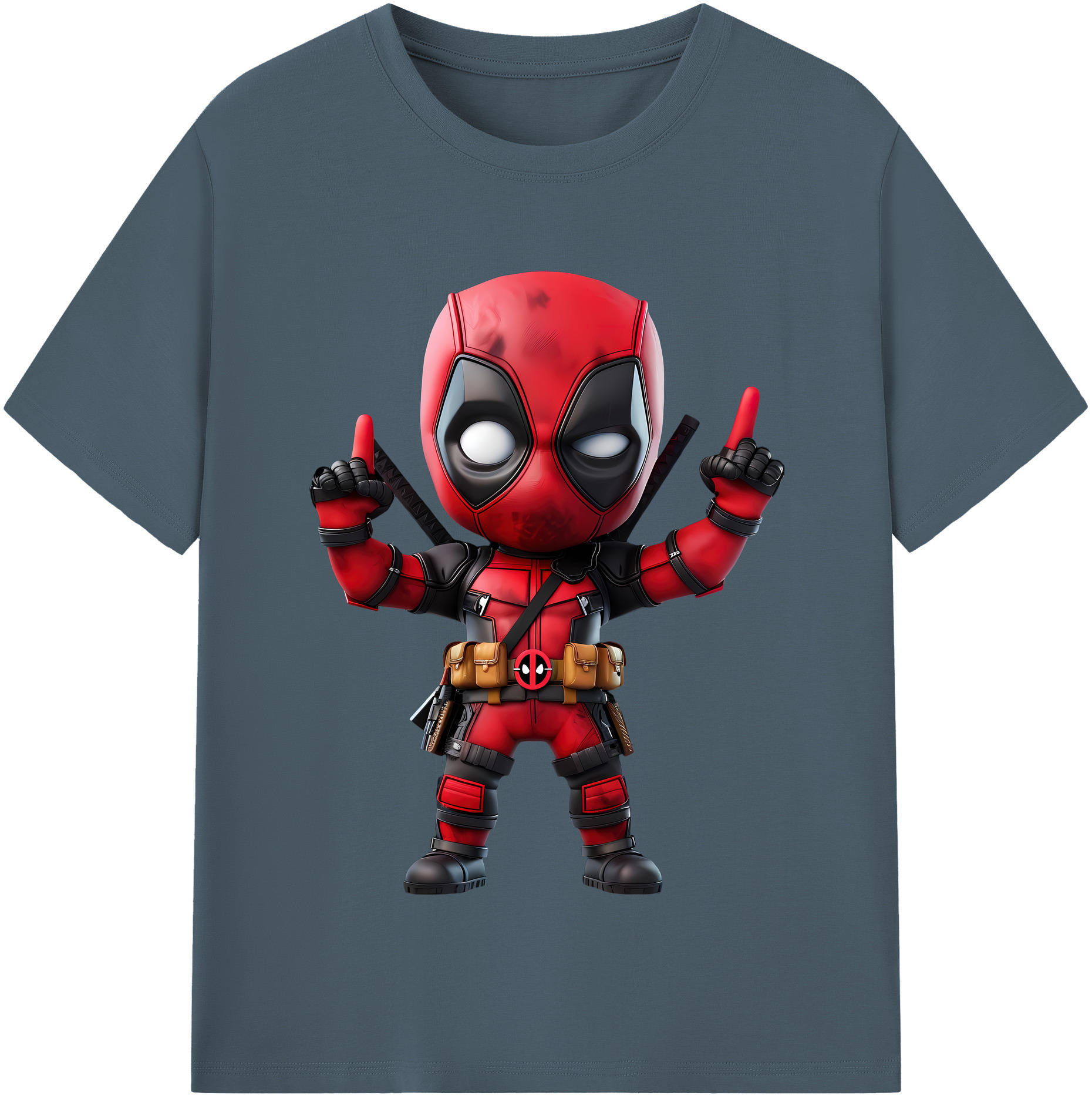 （画像用） Deadpool デッドプール 綿100％半袖Tシャツ（フロントプリント）